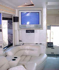 Booth with TV in view